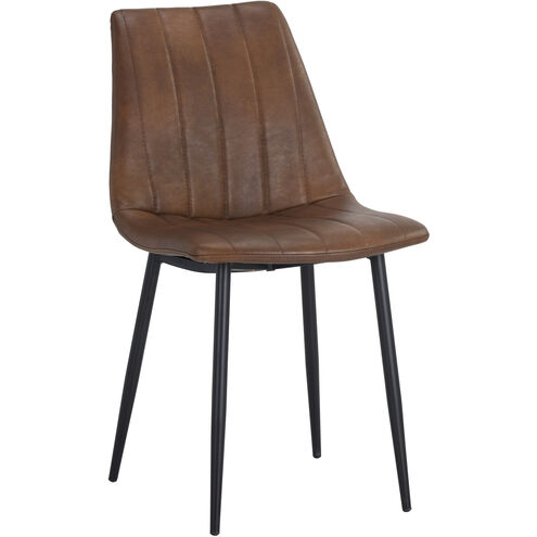 Drew Black / Bravo Cognac Dining Chair, Set Of 2